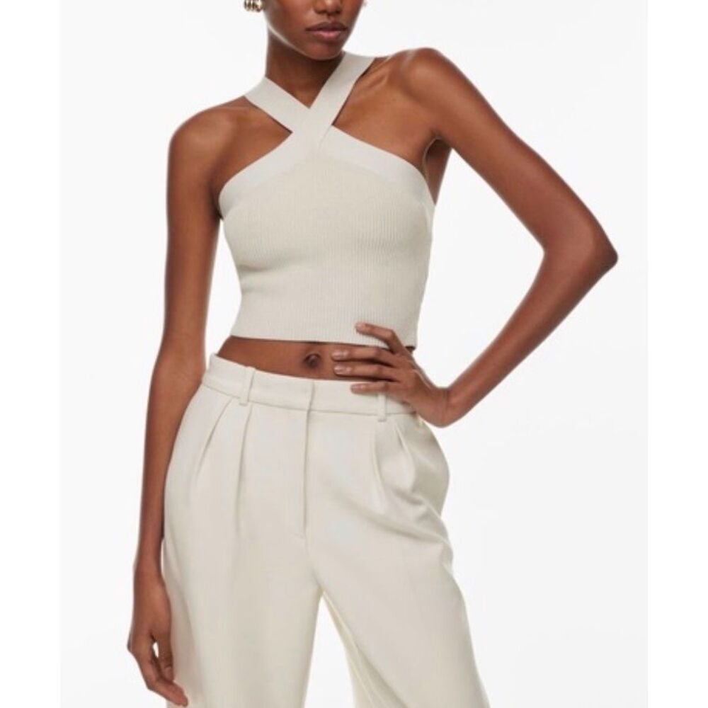 Aritzia Babaton Knit Sculpt Criss Cross Tank